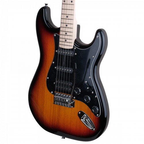 Madison MEG-3TS Sunburst Elektro Gitar (H-S-S) Kılıf, Jack Kablosu ve Pena Hediyeli