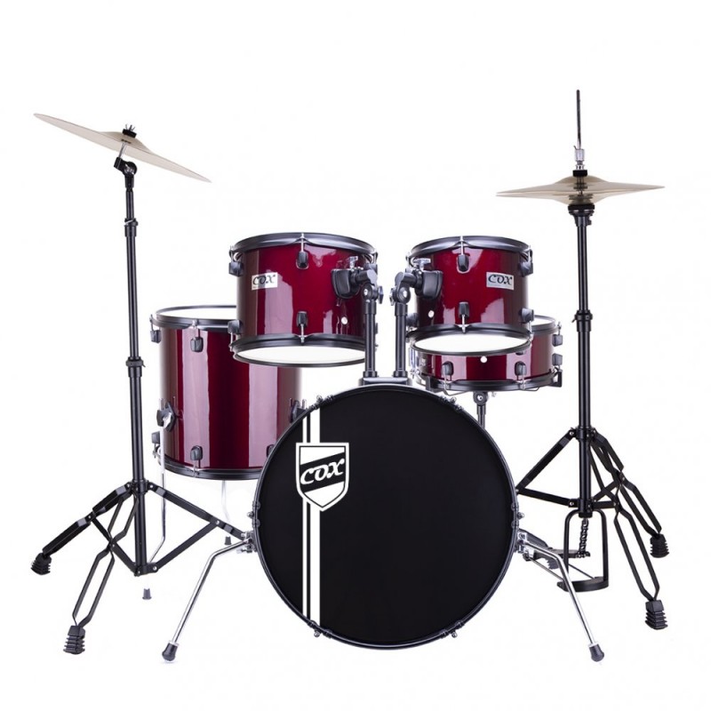 Cox CDS2-WR Bordo Akustik Davul Seti (12"+13"+14"+16"+22")